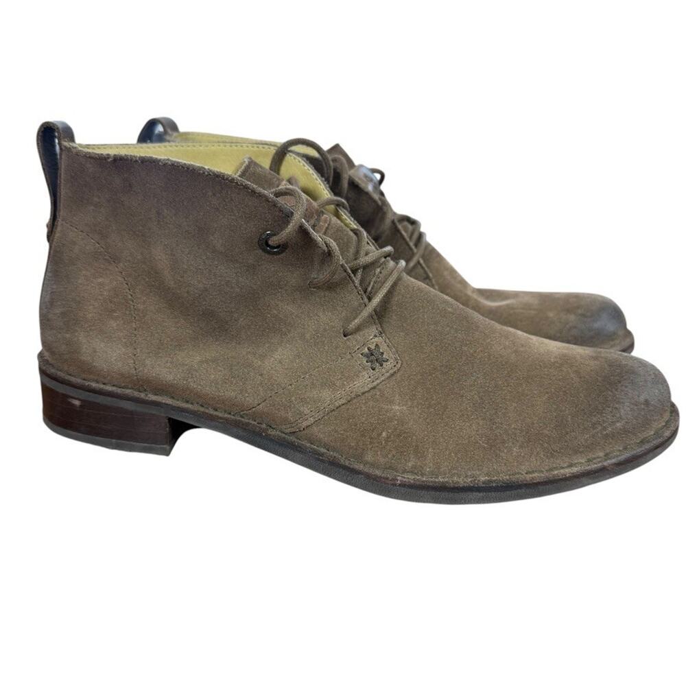 Bussola Sevilla Womens Brown Distressed Chukka Boots Lace Up Leather sz 39 8 8.5